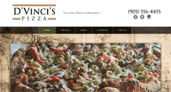 Desktop Screenshot of dvincispizza.ca