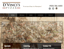 Tablet Screenshot of dvincispizza.ca